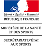 Logo Ministère de la Santé et des Sports Secrétariat d'état au Sports sur REGARDS DU SPORT - VANDYSTADT